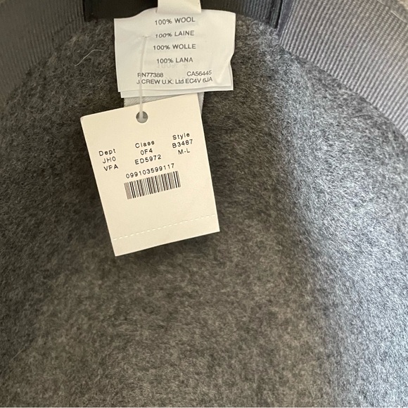 JCrew- Wool Derby Hat, Light Grey - Picture 4 of 7